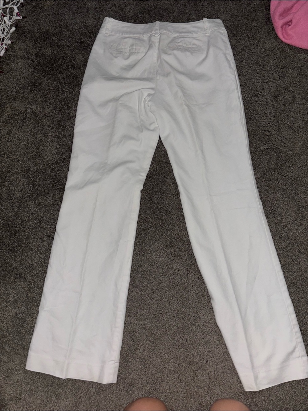 LOFT White Straight Lef Dress Pants - Picture 4 of 4